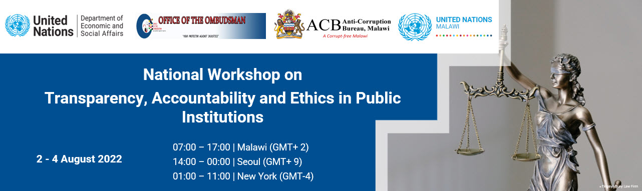 National Workshop on Transparency, Accountability and Ethics in Public Institutions in Malawi