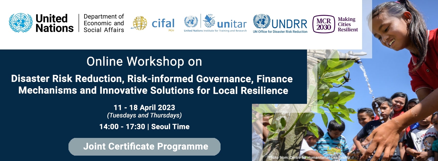 Online Workshop on Disaster Risk Reduction, Risk-informed Governance, Finance Mechanisms and Innovative Solutions for Local Resilience
