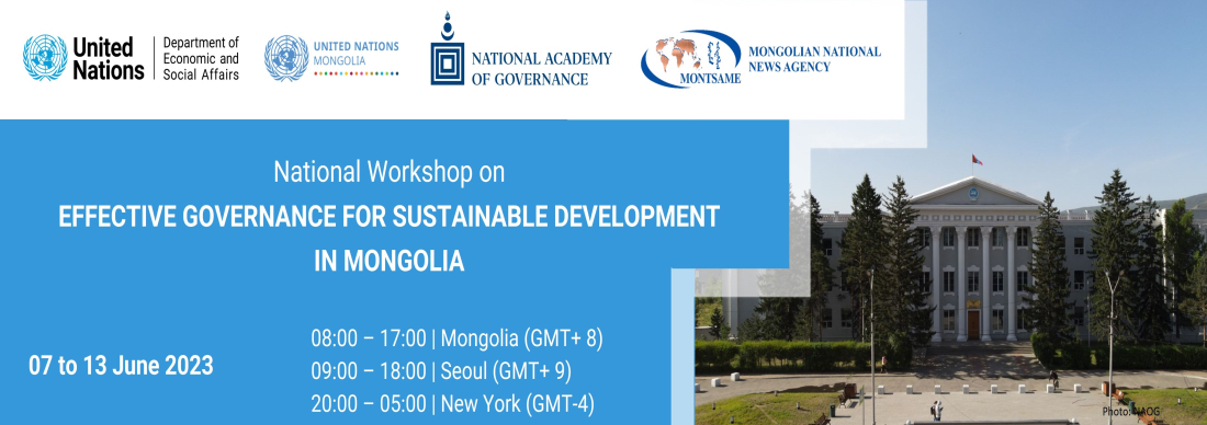 National Workshop on Effective Governance for Sustainable Development in Mongolia