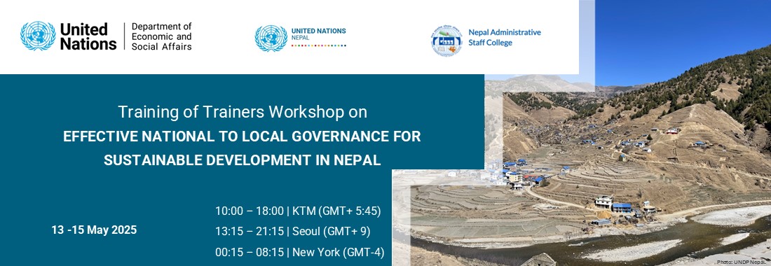Training of Trainers (TOT) Workshop on Effective National to Local Governance for Sustainable Development Goals (SDGs) Implementation in Nepal